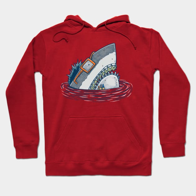 The Nerd Shark Hoodie by nickv47